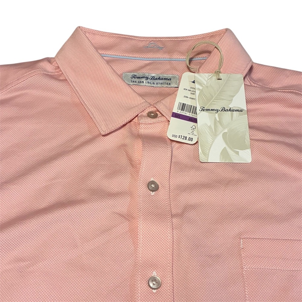Tommy Bahama New San Lucio Stretch Shirt XXL Quartz Pink IslandZone ST226356 NWT